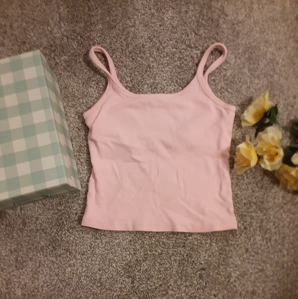 Cropped Pink Tank Top - MODA International